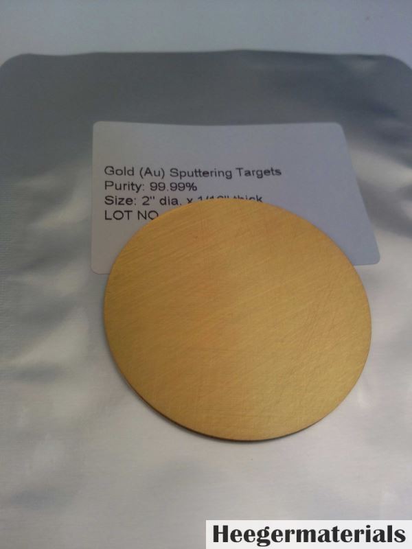 Gold Au Sputtering Target Heeger Materials