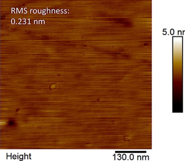 Chemically Polished Al Polar Surface AFM Morphology