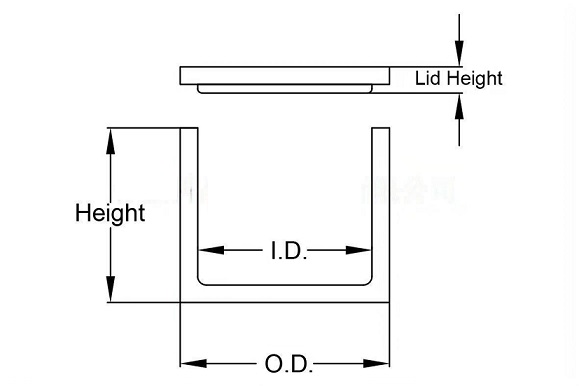 tungsten crucible drawing