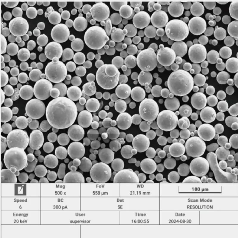 Dual-Phase Titanium Alloy Spherical Powder SEM
