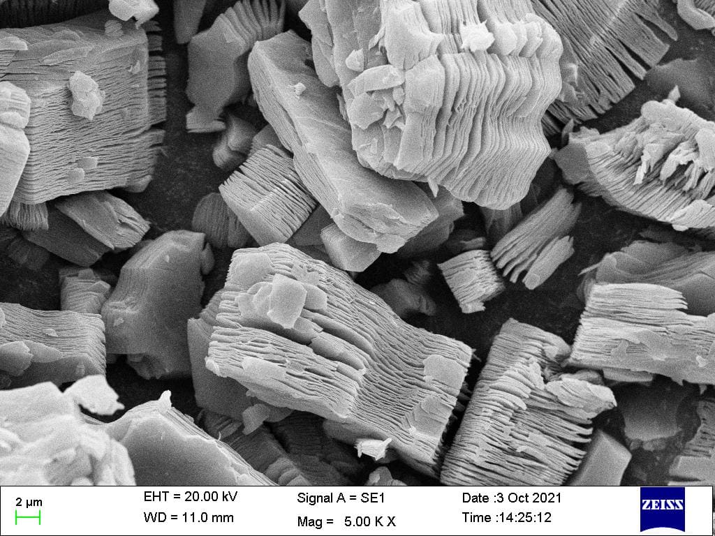 Multilayer Accordion-Like Ti3C2Tx Powder SEM