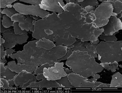 Flaky Iron Silicon Aluminum Alloy Powder SEM