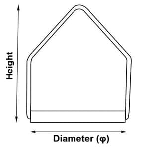 Platinum Crucible for thermogravimetric analysis_Dimensions Diagram