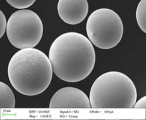 SAC305 (Sn-3.0Ag-0.5Cu) Spherical Lead-Free Solder Powder SEM