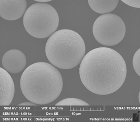 Spherical Cobalt-based (CoCrMoW) Alloys Powder SEM