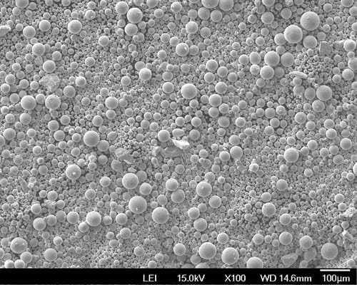 Spherical Niobium Zirconium (Nb-1Zr) Alloy Powder SEM